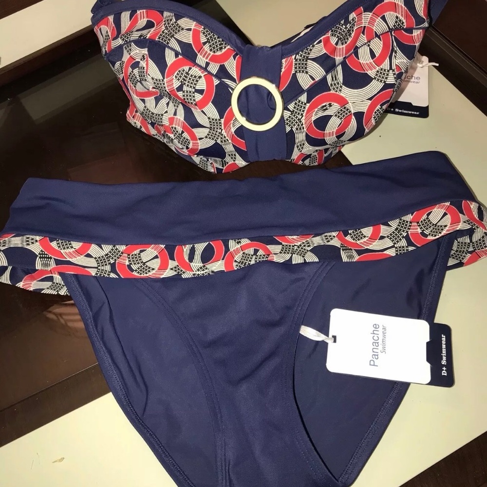 Panache Swimwear 2 piece bikini Top 32F Bottom M